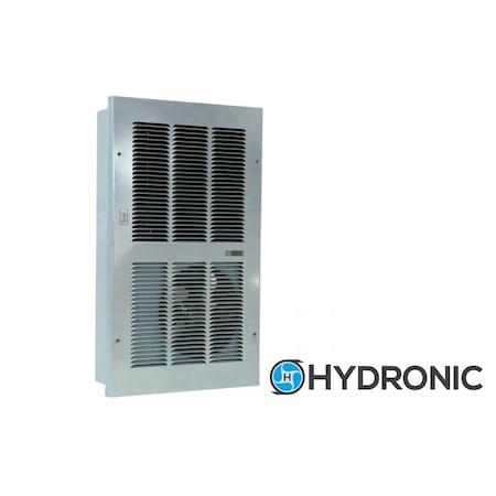 King Electric Large Hydronic Wall Heater 15/20000 BTU 120V W/ Aqua Stat & Fan Switch White HL1412 15/20-AS/FS-GW